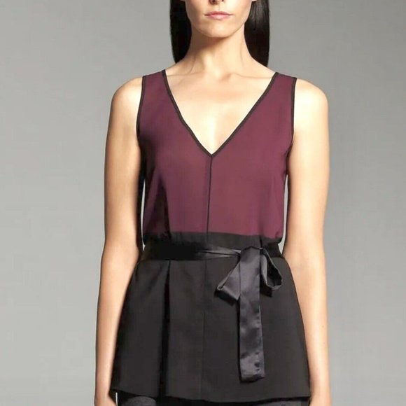 NWT Narciso Rodriguez For Design Nation Blouse Sz M Color Block Sleeveless - Picture 1 of 9